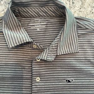 Vineyard vines boys XL golf/polo shirt.  Perfect  condition. Grey stripe